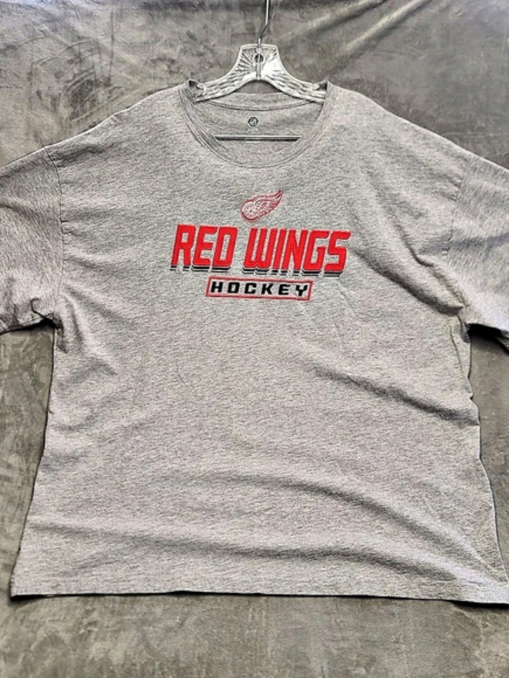 Detroit Red Wings Hockey Graphic Tee Gray 3XL